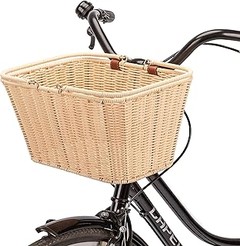 Instalación paso a paso de una cesta delantera de mimbre en bicicleta