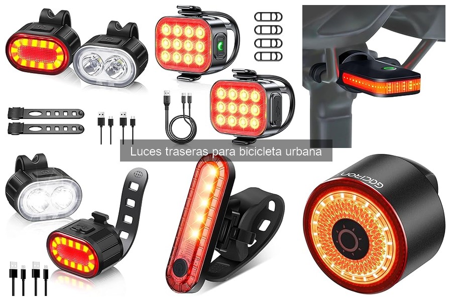 Alternativas a luces traseras con batería para bicis urbanas