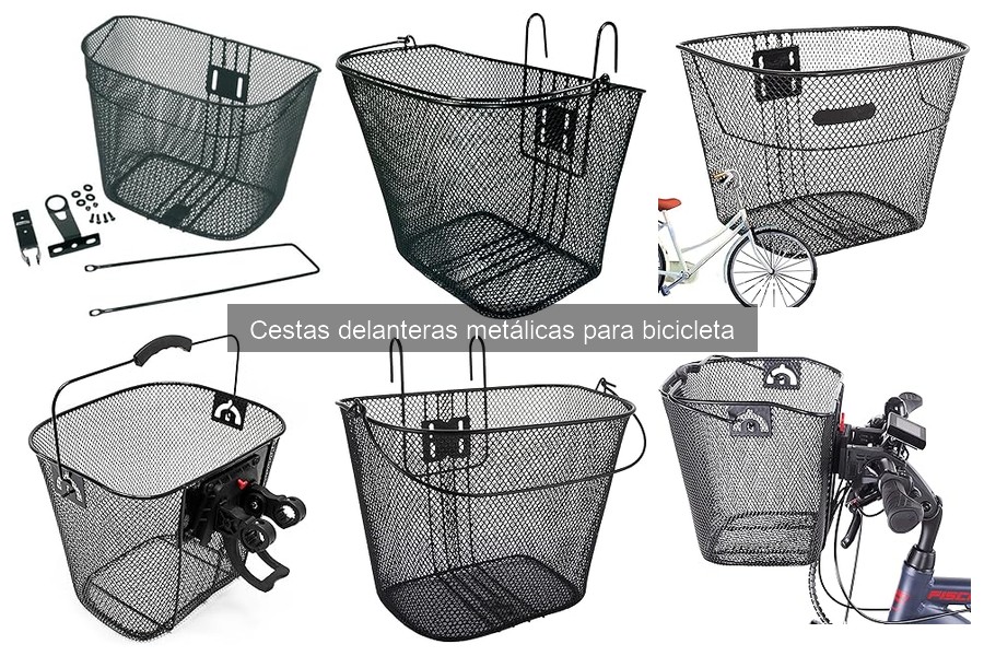 Cestas delanteras metálicas para transportar mascotas de forma segura