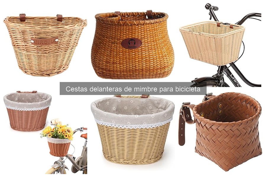 Comparativa: Cestas delantera de mimbre vs traseras para bicicleta