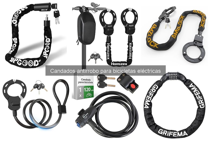 Comparativa de candados antirrobo para bicicletas eléctricas