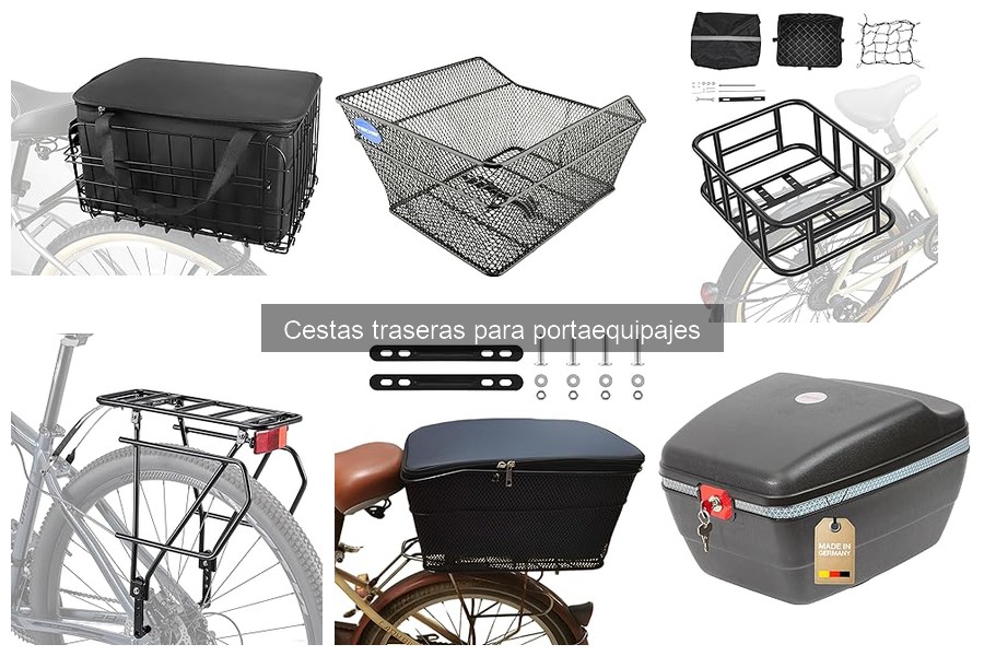 Comparativa de cestas traseras para portaequipajes de bicicleta