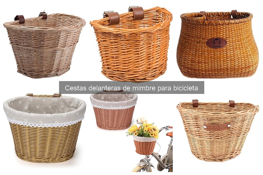 Estilos y diseños de cestas delanteras de mimbre para bicicleta