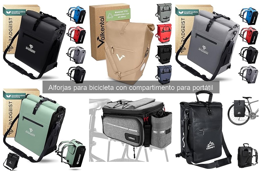 Opiniones sobre alforjas para bicicleta con compartimento para portátil