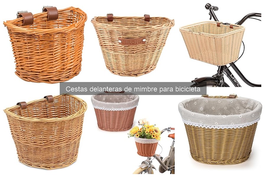 Personaliza tu cesta delantera de mimbre para bicicleta
