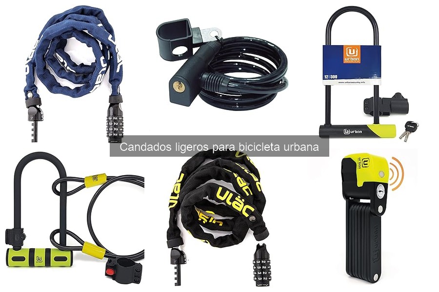 Tipos de candados ligeros para bicicletas urbanas