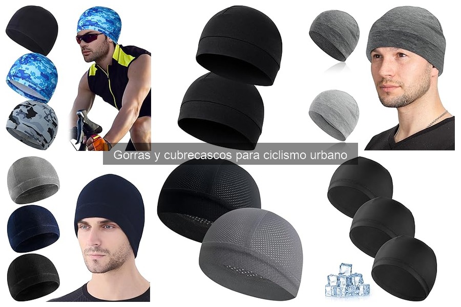 Tipos de gorras y cubrecascos para ciclismo urbano